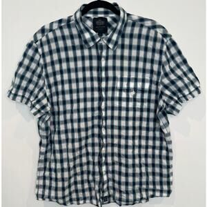 Vintage Y2K Dirty English Juicy Couture for Men, Plaid Short Sleeve Shirt, XL